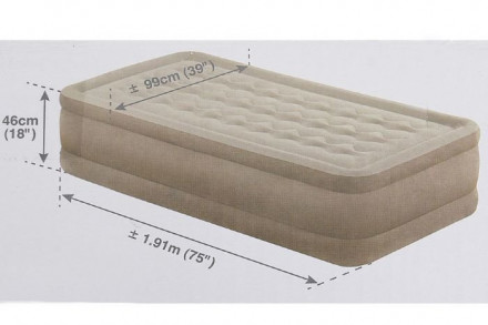 Кровать надувная Ultra Plush Airbed 99х190х45 см, со встроенным насосом 220V